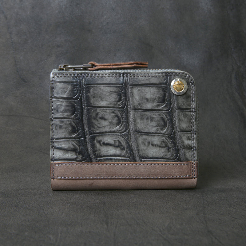 【2025 SPECIAL】FW4 墨染クロコ × イタリアンバケッタ コンパクトジップウォレット