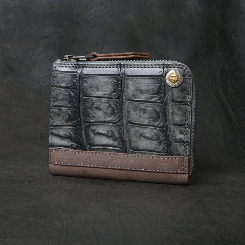【2025 SPECIAL】FW4 墨染クロコ × イタリアンバケッタ コンパクトジップウォレット