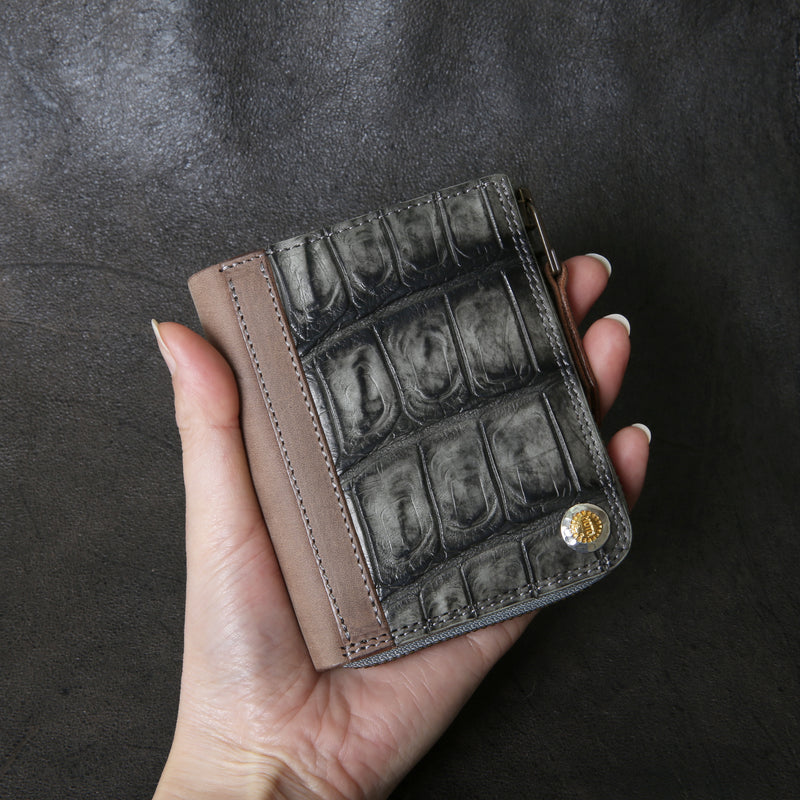 【2025 SPECIAL】FW4 墨染クロコ × イタリアンバケッタ コンパクトジップウォレット