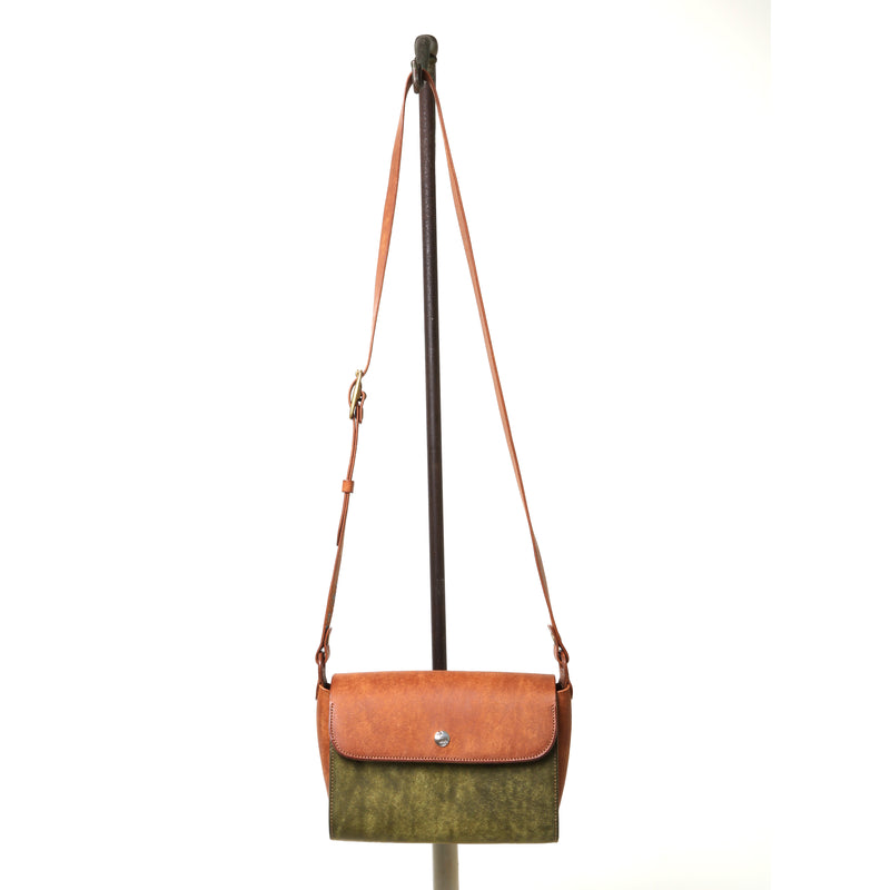 【2025SS COLLECTION】BAG71 ≪GREEN≫ ITALIAN COW LEATHER FLAP MINI SHOULDER BAG フラップミニショルダーバッグ