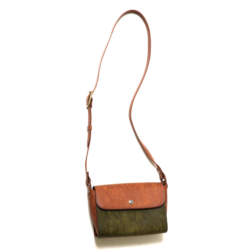 【2025SS COLLECTION】BAG71 ≪GREEN≫ ITALIAN COW LEATHER FLAP MINI SHOULDER BAG フラップミニショルダーバッグ