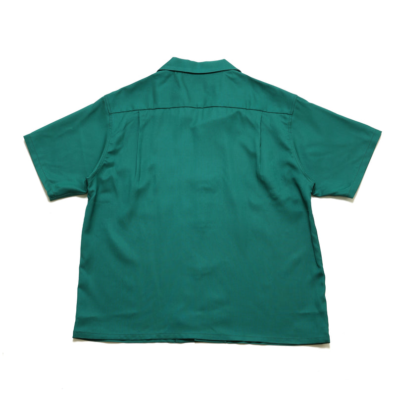 【2025SS COLLECTION】RCL63 ≪GREEN≫ "MOTOR NEW VINTAGE"  RAYON SHORT SLEEVE OPEN COLLAR SHIRTSレーヨン開襟半袖シャツ