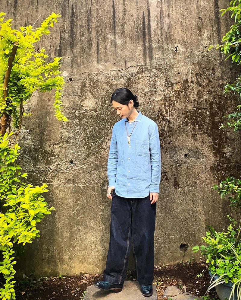 "MOTOR NEW VINTAGE"  FRENCH LINEN SHIRT フレンチリネンシャツ