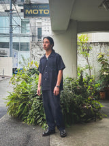 RCL63 ≪NAVY≫ "MOTOR NEW VINTAGE" RAYON SHORT SLEEVE OPEN COLLAR SHIRTSレーヨン開襟半袖シャツ