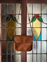【2025SS COLLECTION】BAG72 ≪BROWN≫ OILED COW LEATHER FLAP MINI SHOULDER BAG フラップミニショルダーバッグ