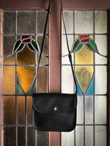 【2025SS COLLECTION】BAG72 ≪BLACK≫ OILED COW LEATHER FLAP MINI SHOULDER BAG フラップミニショルダーバッグ