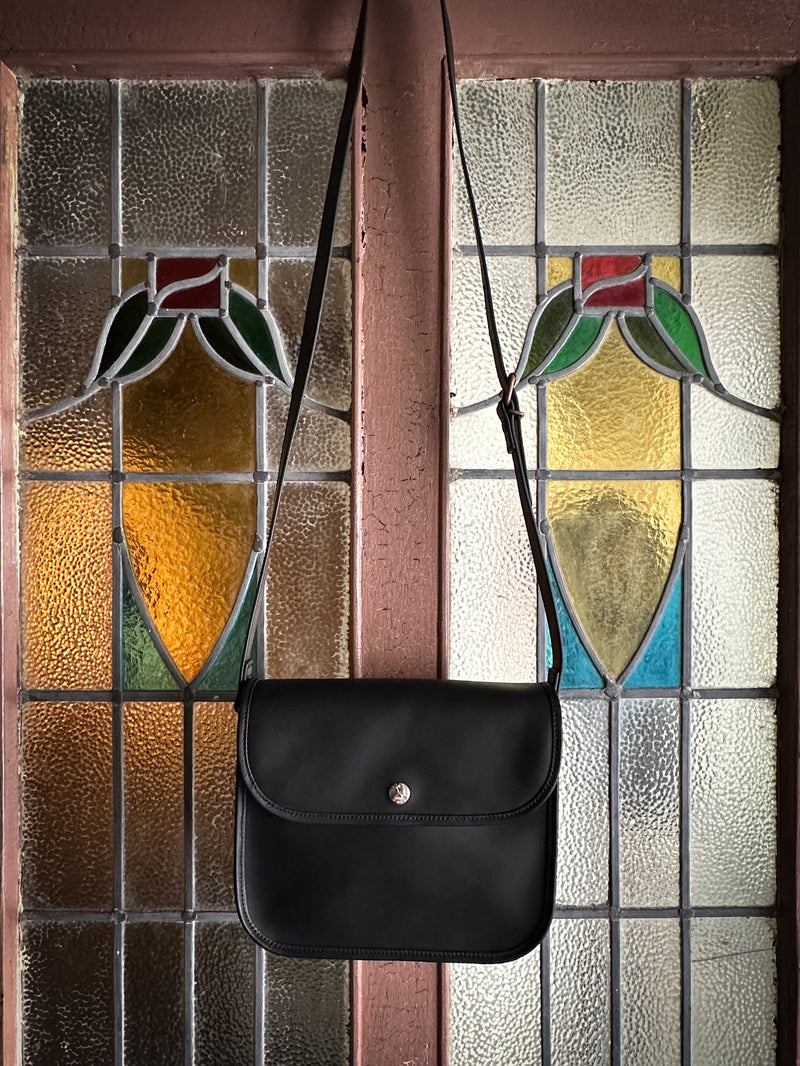 【2025SS COLLECTION】BAG72 ≪BLACK≫ OILED COW LEATHER FLAP MINI SHOULDER BAG フラップミニショルダーバッグ