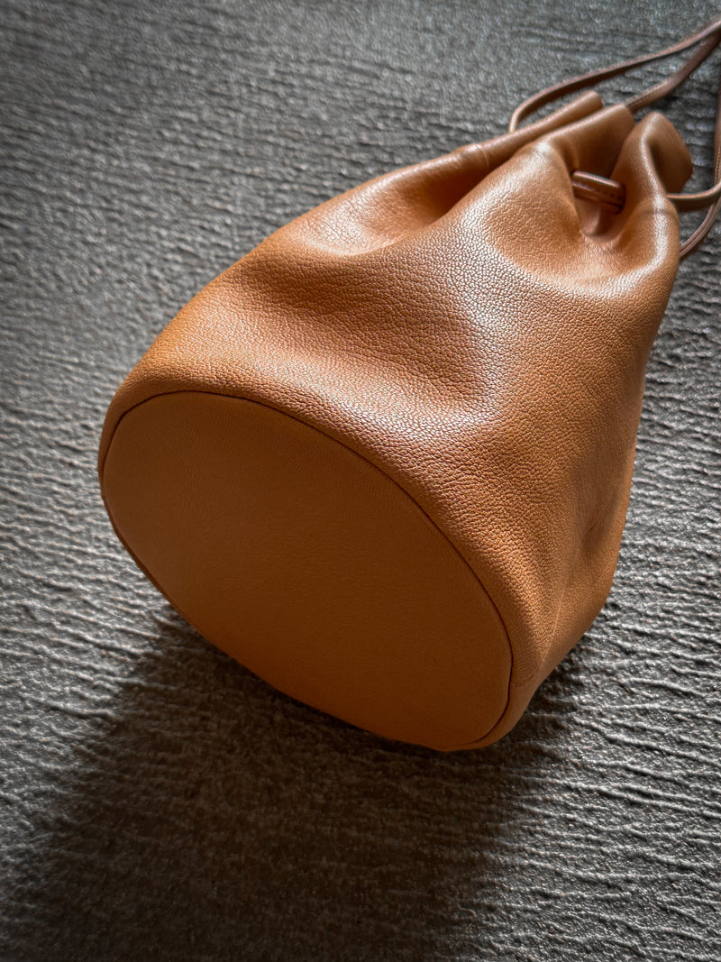 【2025SS COLLECTION】BAG70 ≪NATURAL≫ GOAT LEATHER POUCH ゴートレザー巾着ポーチ