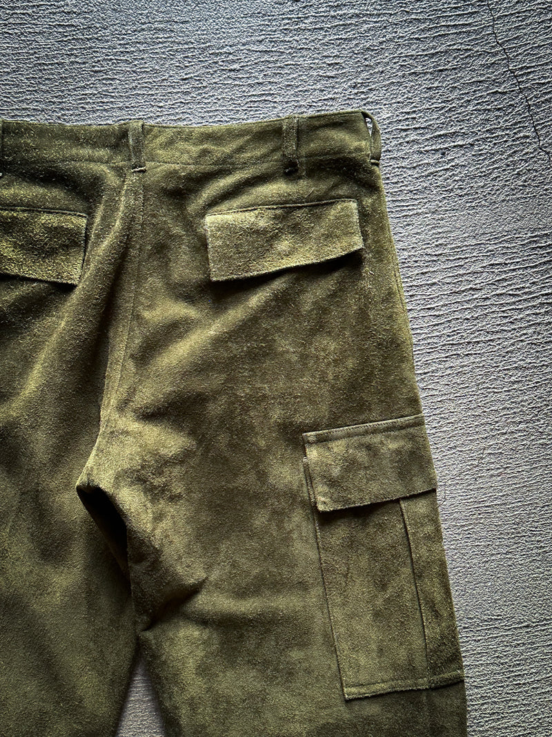 【2025SS COLLECTION】WSBTM10 ≪OLIVE≫ "MOTOR NEW VINTAGE" WASHABLE HORSE ROUGHOUT CARGO PANTS ウォッシャブルホースラフアウト カーゴパンツ