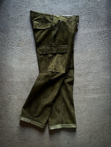 【2025SS COLLECTION】WSBTM10 ≪OLIVE≫ "MOTOR NEW VINTAGE" WASHABLE HORSE ROUGHOUT CARGO PANTS ウォッシャブルホースラフアウト カーゴパンツ