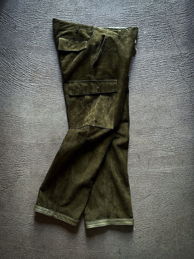 【2025SS COLLECTION】WSBTM10 ≪OLIVE≫ "MOTOR NEW VINTAGE" WASHABLE HORSE ROUGHOUT CARGO PANTS ウォッシャブルホースラフアウト カーゴパンツ