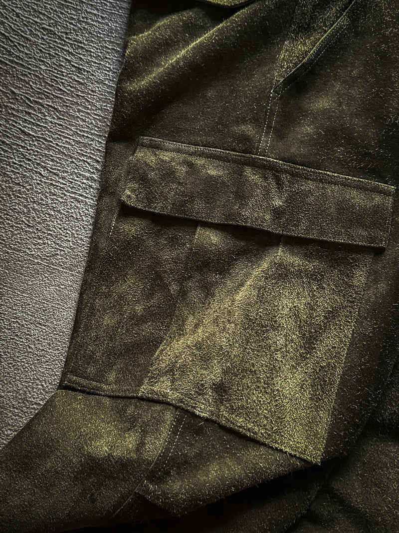 【2025SS COLLECTION】WSBTM10 ≪OLIVE≫ "MOTOR NEW VINTAGE" WASHABLE HORSE ROUGHOUT CARGO PANTS ウォッシャブルホースラフアウト カーゴパンツ