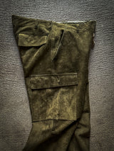 【2025SS COLLECTION】WSBTM10 ≪OLIVE≫ "MOTOR NEW VINTAGE" WASHABLE HORSE ROUGHOUT CARGO PANTS ウォッシャブルホースラフアウト カーゴパンツ