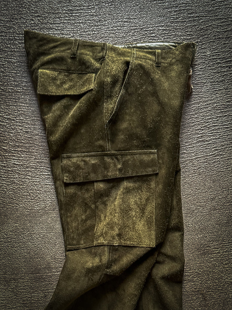 【2025SS COLLECTION】WSBTM10 ≪OLIVE≫ "MOTOR NEW VINTAGE" WASHABLE HORSE ROUGHOUT CARGO PANTS ウォッシャブルホースラフアウト カーゴパンツ