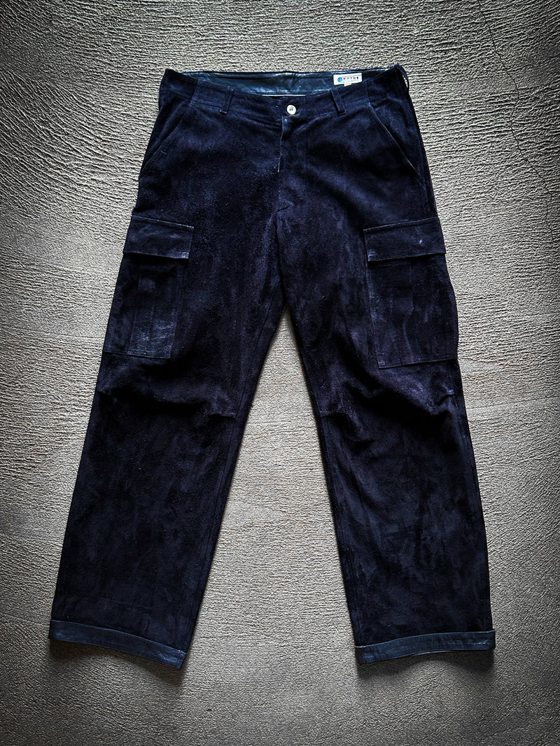 【2025SS COLLECTION】WSBTM10 ≪NAVY≫ "MOTOR NEW VINTAGE" WASHABLE HORSE ROUGHOUT CARGO PANTS ウォッシャブルホースラフアウト カーゴパンツ