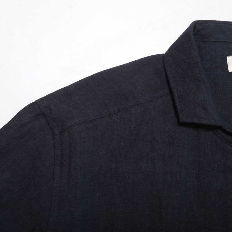 "MOTOR NEW VINTAGE"  FRENCH LINEN SHIRT フレンチリネンシャツ