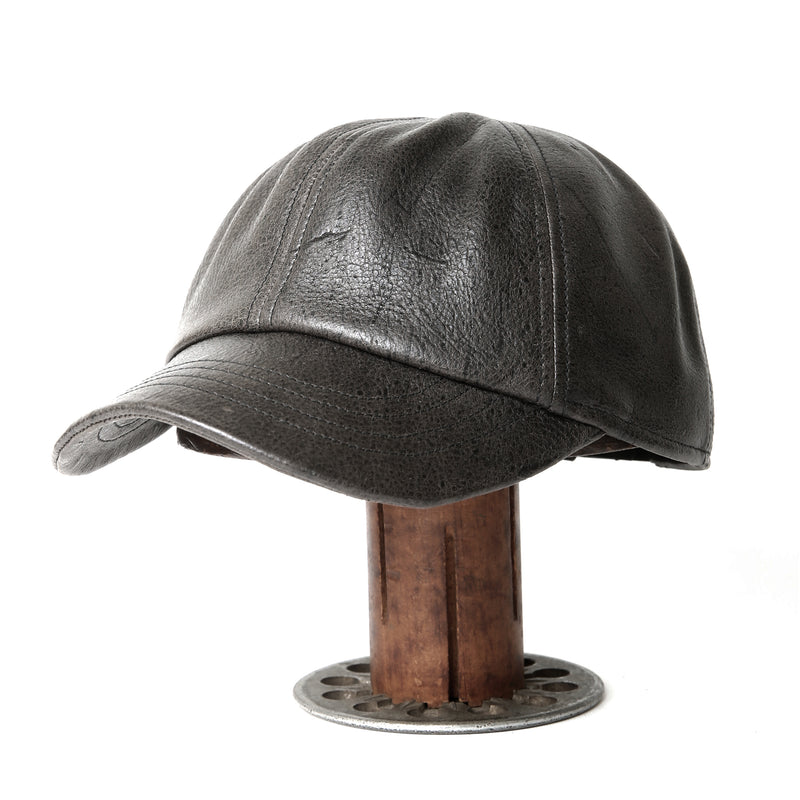 【2023AW COLLECTION】"MOTOR NEW VINTAGE" KUDU LEATHER BASEBALL CAP クーズーレザー ベースボールキャップ