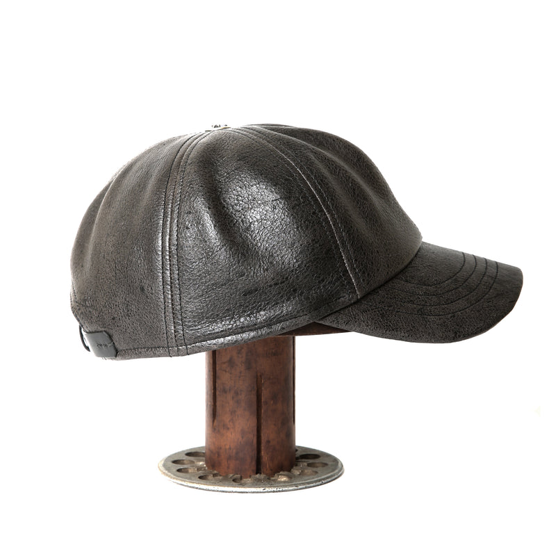 【2023AW COLLECTION】"MOTOR NEW VINTAGE" KUDU LEATHER BASEBALL CAP クーズーレザー ベースボールキャップ