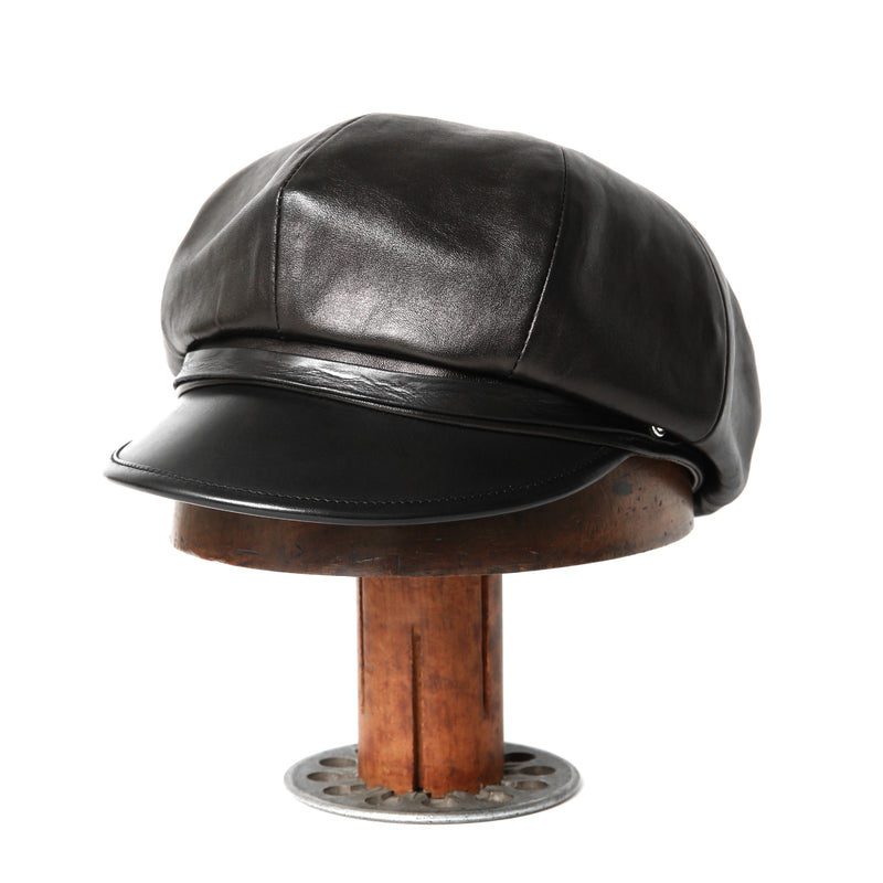 【2023AW COLLECTION】"MOTOR NEW VINTAGE" HORSE FRONT LEATHER BIKERS CAP ホースフロントレザー バイカーズキャップ