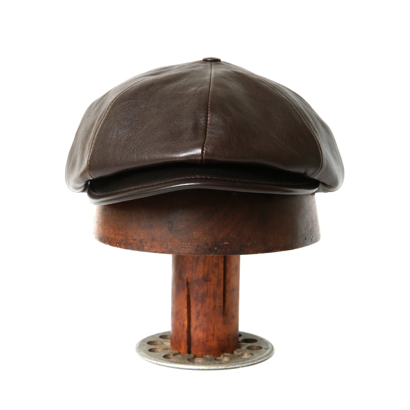 【2023AW COLLECTION】"MOTOR NEW VINTAGE" HORSE FRONT LEATHER BIKERS CAP ホースフロントレザー バイカーズキャップ