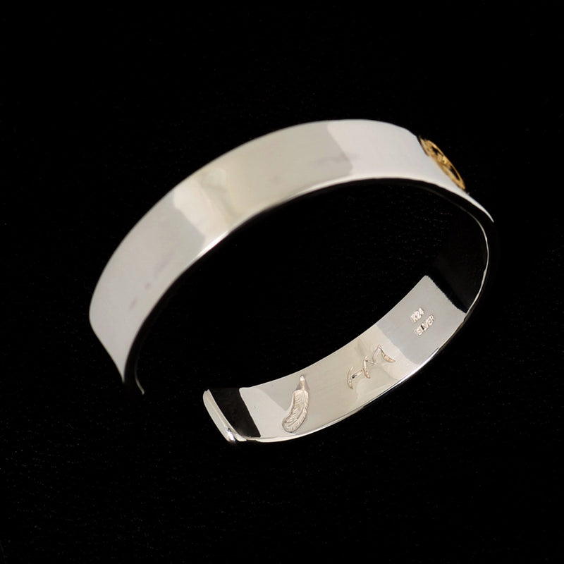 【2023AW COLLECTION】BC-04 FLAT BANGLE (24K GOLD ACCENT)  /  K24イーグルスタンプ付平打ちバングル