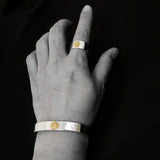 【2023AW COLLECTION】BC-04 FLAT BANGLE (24K GOLD ACCENT)  /  K24イーグルスタンプ付平打ちバングル
