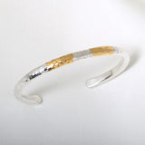 BT-02D TSUKI TO TAIYO BANGLE(24K GOLD DOUBLE ACCENT)  /  月と太陽 バングル (K24＆999SV)