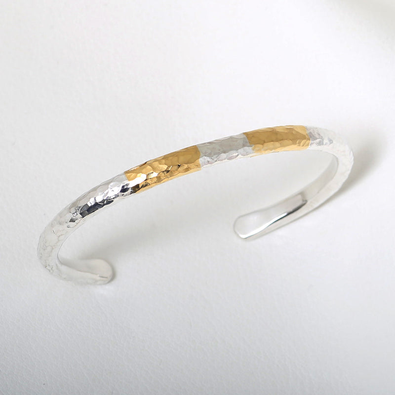【2023AW COLLECTION】 BT-02D TSUKI TO TAIYO BANGLE(24K GOLD DOUBLE ACCENT)  /  月と太陽 バングル (K24＆999SV)