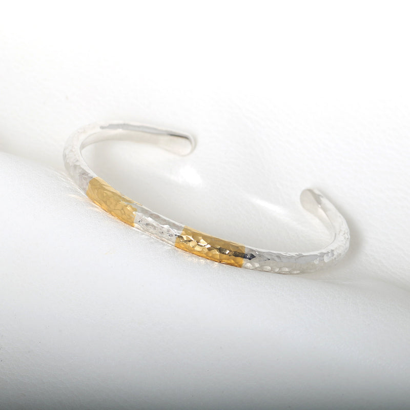 【2023AW COLLECTION】 BT-02D TSUKI TO TAIYO BANGLE(24K GOLD DOUBLE ACCENT)  /  月と太陽 バングル (K24＆999SV)