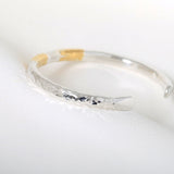 BT-02D TSUKI TO TAIYO BANGLE(24K GOLD DOUBLE ACCENT)  /  月と太陽 バングル (K24＆999SV)