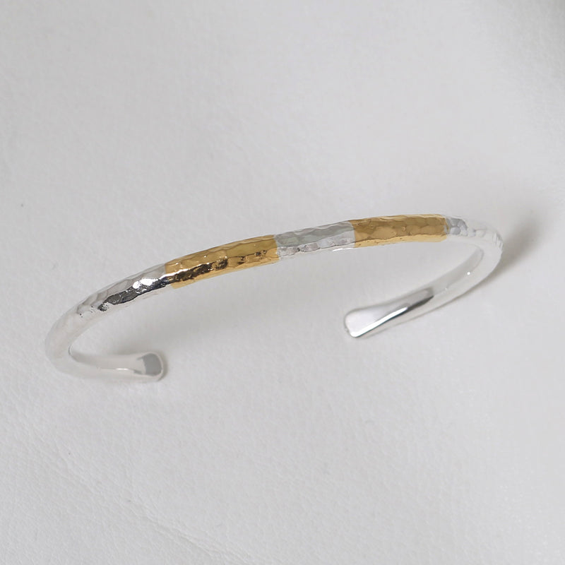 【2023AW COLLECTION】 BT-01D TSUKI TO TAIYO BANGLE(24K GOLD DOUBLE ACCENT)  /  月と太陽 バングル (K24＆999SV)