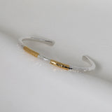 【2023AW COLLECTION】 BT-01D TSUKI TO TAIYO BANGLE(24K GOLD DOUBLE ACCENT)  /  月と太陽 バングル (K24＆999SV)