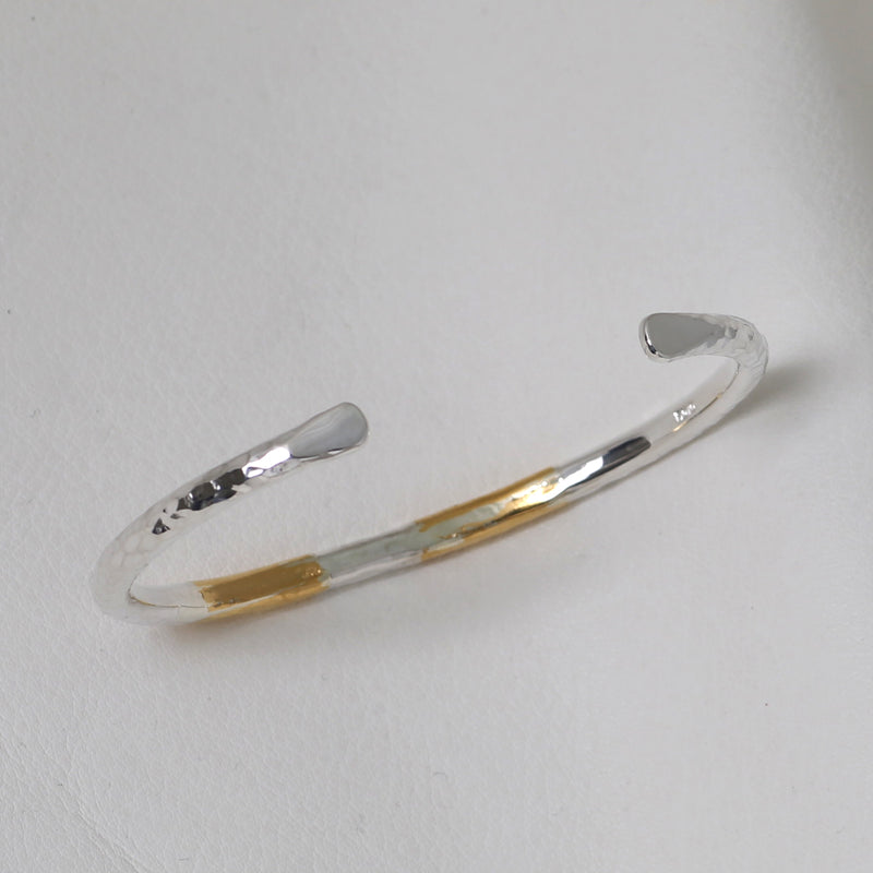 BT-01D TSUKI TO TAIYO BANGLE(24K GOLD DOUBLE ACCENT)  /  月と太陽 バングル (K24＆999SV)