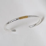 BT-01 TSUKI TO TAIYO BANGLE(24K GOLD ACCENT)  /  月と太陽 バングル (K24＆999SV)