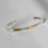 【2023AW COLLECTION】 BT-05D TSUKI TO TAIYO BANGLE(24K GOLD DOUBLE ACCENT)  /  月と太陽 バングル (K24＆999SV)