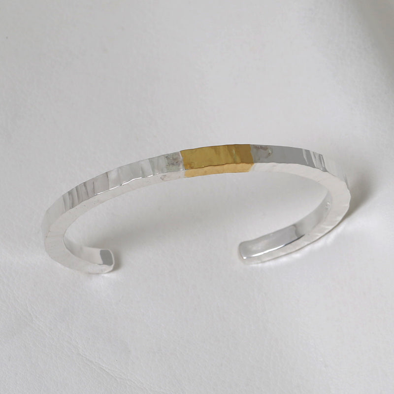 BT-05 TSUKI TO TAIYO BANGLE(24K GOLD ACCENT)  /  月と太陽 バングル (K24＆999SV)