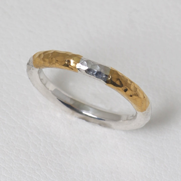 RT-01D TSUKI TO TAIYO RING(24K GOLD ACCENT)  /  月と太陽 リング (K24＆999SV)