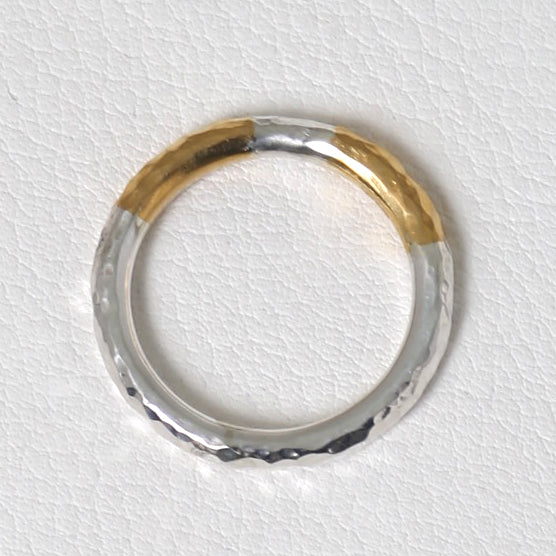 RT-01D TSUKI TO TAIYO RING(24K GOLD ACCENT)  /  月と太陽 リング (K24＆999SV)