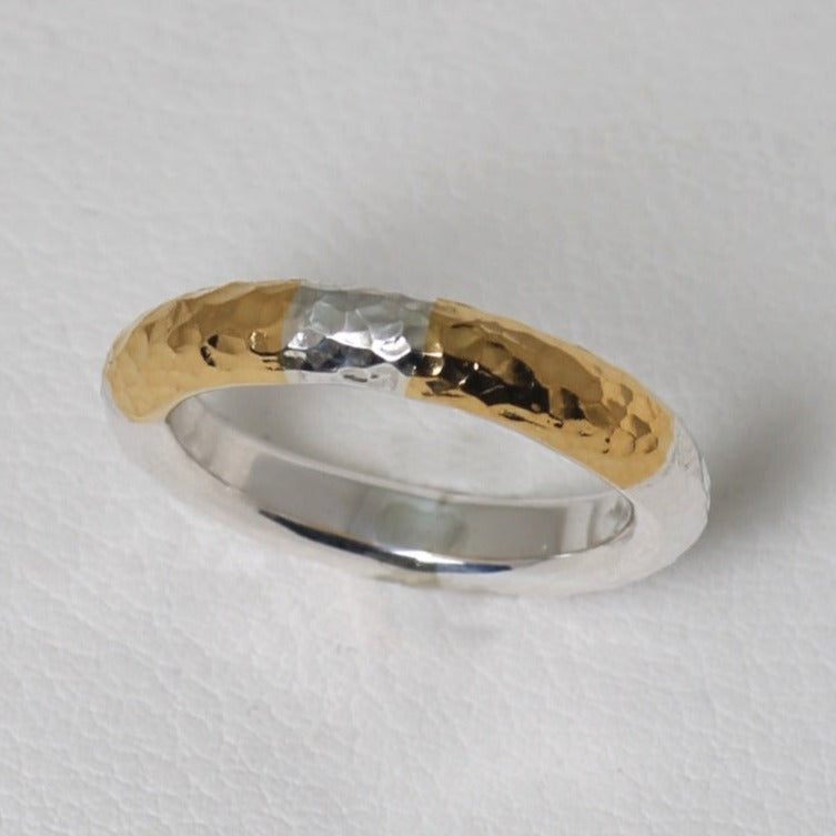 【2023AW COLLECTION】RT-02D TSUKI TO TAIYO RING(24K GOLD DOUBLE ACCENT)  /  月と太陽 リング (K24＆999SV)