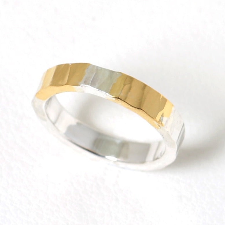 RT-05D TSUKI TO TAIYO RING(24K GOLD ACCENT)  /  月と太陽 リング (K24＆999SV)