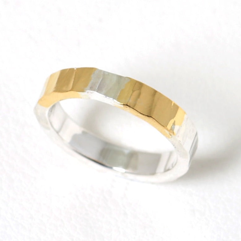 【2023AW COLLECTION】RT-05D TSUKI TO TAIYO RING(24K GOLD ACCENT)  /  月と太陽 リング (K24＆999SV)