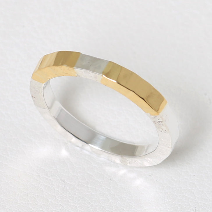 RT-04D TSUKI TO TAIYO RING(24K GOLD ACCENT)  /  月と太陽 リング (K24＆999SV)