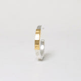【2023AW COLLECTION】  PT-01 TSUKI TO TAIYO PIERCE(24K GOLD ACCENT)  /  月と太陽 ピアス (K24＆999SV)