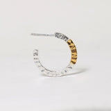 【2023AW COLLECTION】  PT-01 TSUKI TO TAIYO PIERCE(24K GOLD ACCENT)  /  月と太陽 ピアス (K24＆999SV)