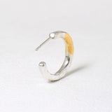【2023AW COLLECTION】  PT-03 TSUKI TO TAIYO PIERCE(24K GOLD ACCENT)  /  月と太陽 ピアス (K24＆999SV)