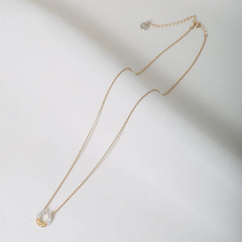 N-02S TSUKI TO TAIYO NECKLACE (24K GOLD ACCENT)  /  月と太陽 ネックレス (K24＆999SV)