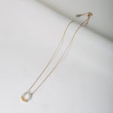 N-02M TSUKI TO TAIYO NECKLACE (24K GOLD ACCENT)  /  月と太陽 ネックレス (K24＆999SV)