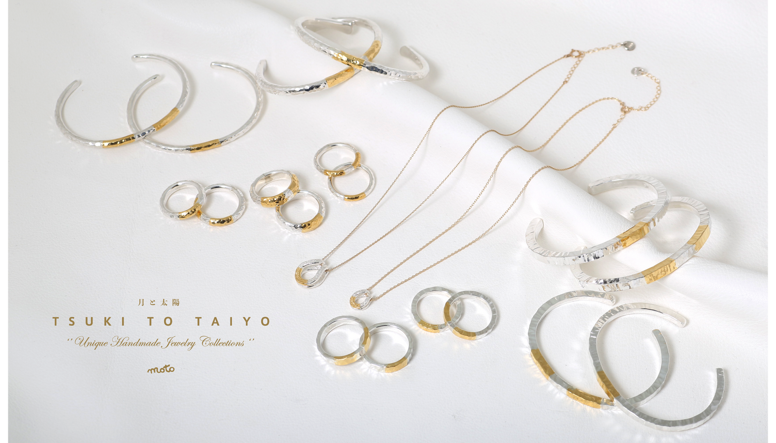 RT-05 TSUKI TO TAIYO RING(24K GOLD ACCENT) / 月と太陽 リング 