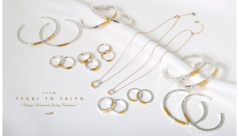 N-02S TSUKI TO TAIYO NECKLACE (24K GOLD ACCENT)  /  月と太陽 ネックレス (K24＆999SV)