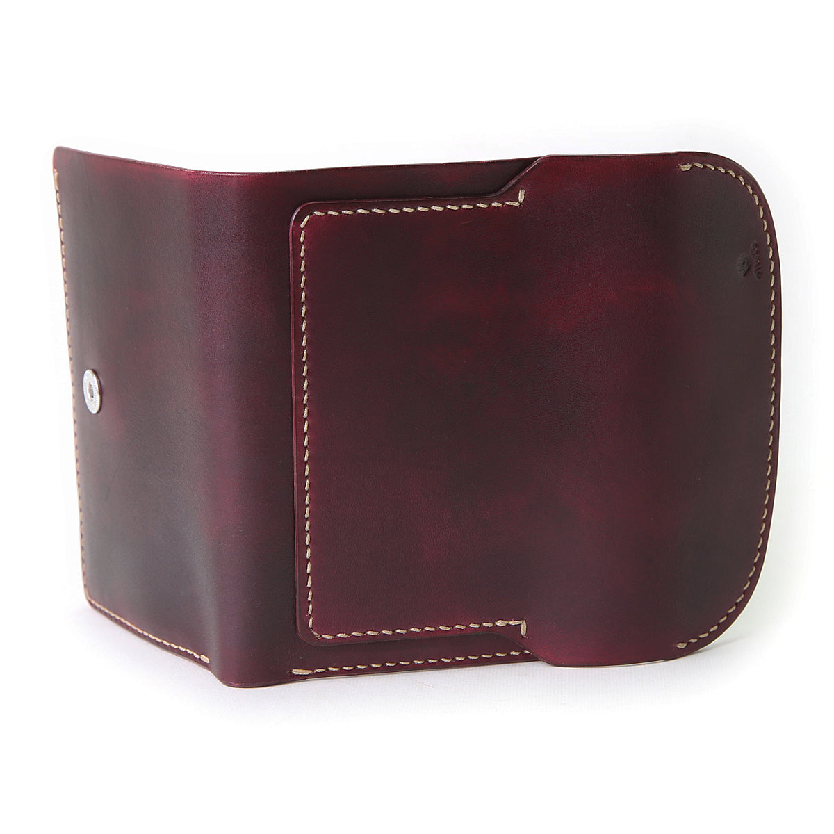 W6D ≪BURGUNDY≫ HAND-DYED MIDDLE WALLET / 手染めミドル
